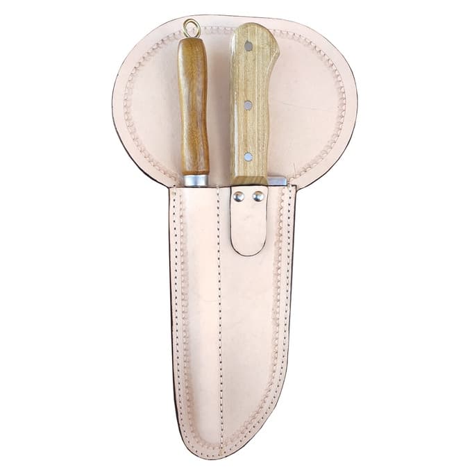 Kit Faca Pantaneira + Chaira Amolador + Bainha em Couro Pantaneiro