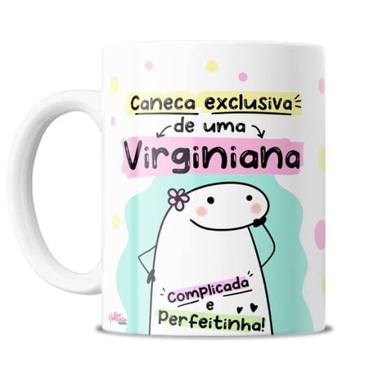 Caneca Cerâmica Branca Signo VIRGEM Signos Virginiana