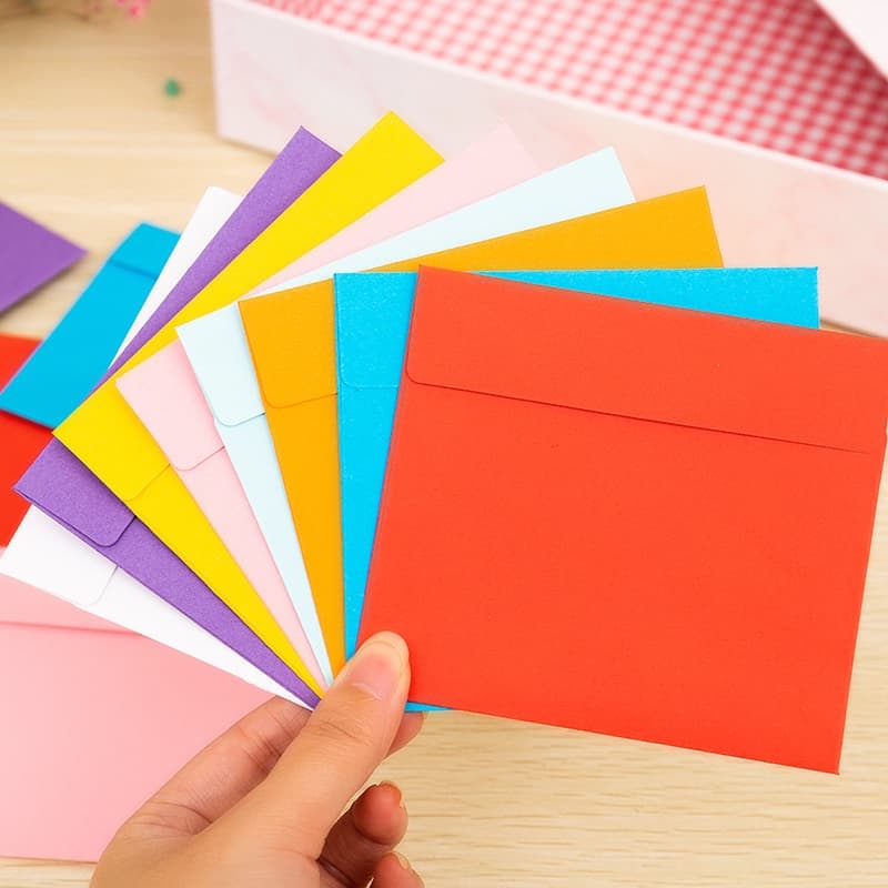 Envelopes Coloridos De Envelope De Cartão Comemorativo De 10 Unidades