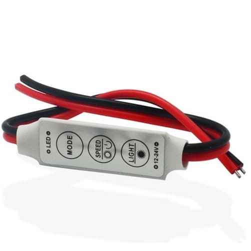 Mini Controle 12v / 24v Dimmer Strobo Flash Fita Led E Lâmpadas estrobo