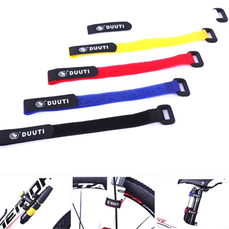 10 Pçs Ciclismo Cinta De Náilon 25cm Bicicleta Bomba Titular Laços Lanterna Fixa Bandagens Dobrável Guiador Bandagem Bar