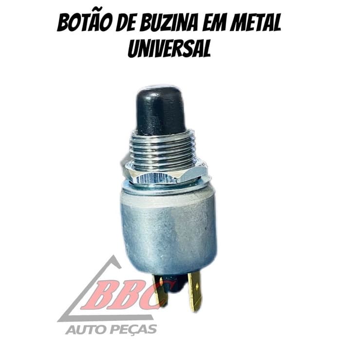Botão Universal Buzina Aço Inoxidável  12V