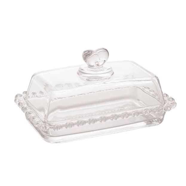 Manteigueira de Cristal com Tampa Coração