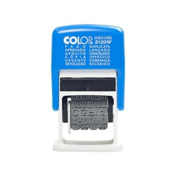 Carimbo Auto-tintado Colop S 120 W Com Diversos Dizeres