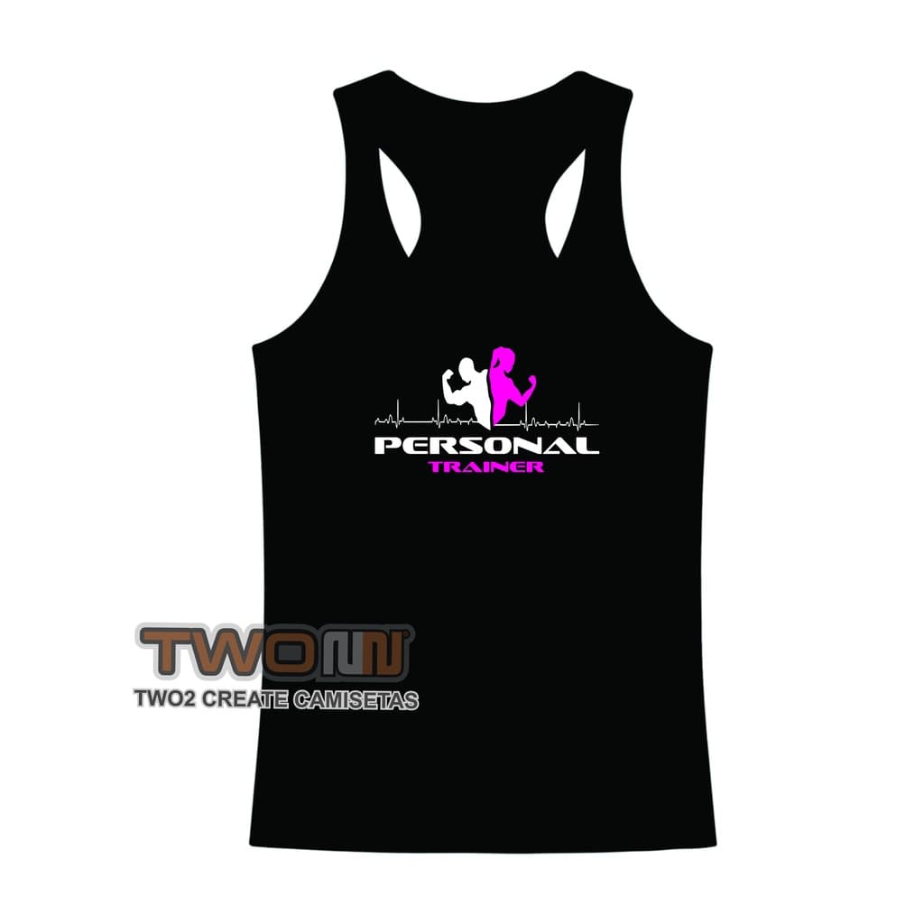 camiseta regata feminina personal trainer dry fit academia