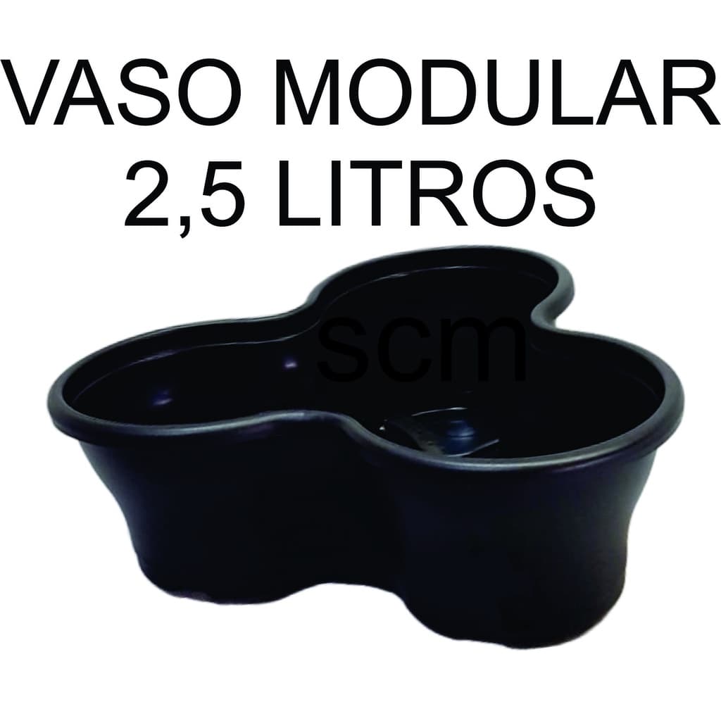6 vasos empilháveis  2,5 LITROS  vaso modulares PRETO vaso plantio empilháveis vaso modular jardinagem vaso de planta pa