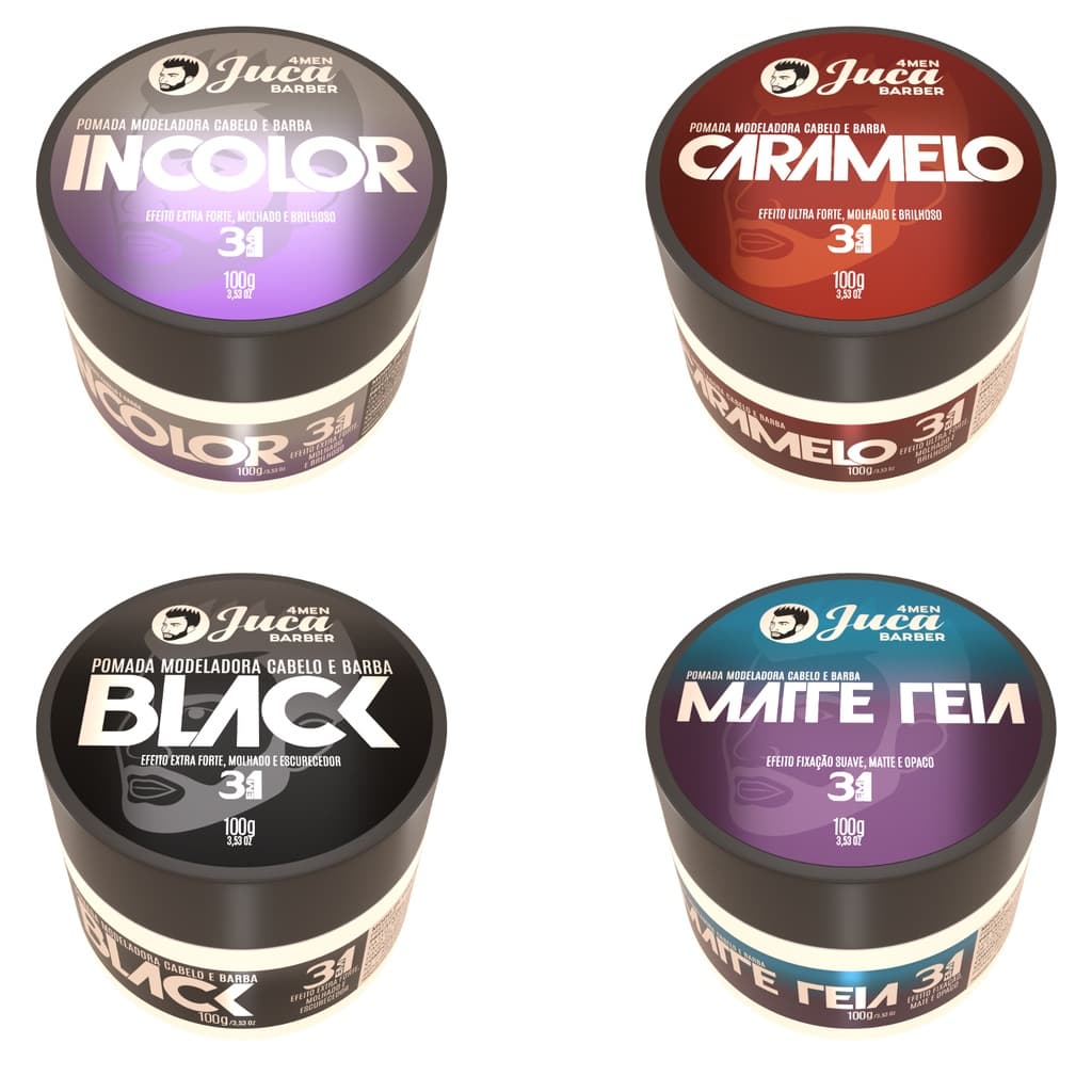 Pomada Modeladora Capilar Cabelo/barba 100g Juca 4Men Barber