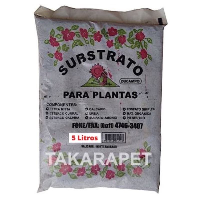 Terra Adubada Substrato para Plantas de 5 litros DuCampo