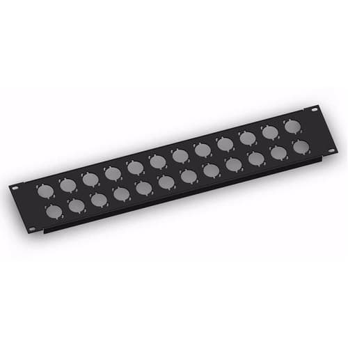 Painel Régua 2u 24 Conectores Xlr Canon - Padrão Rack 19
