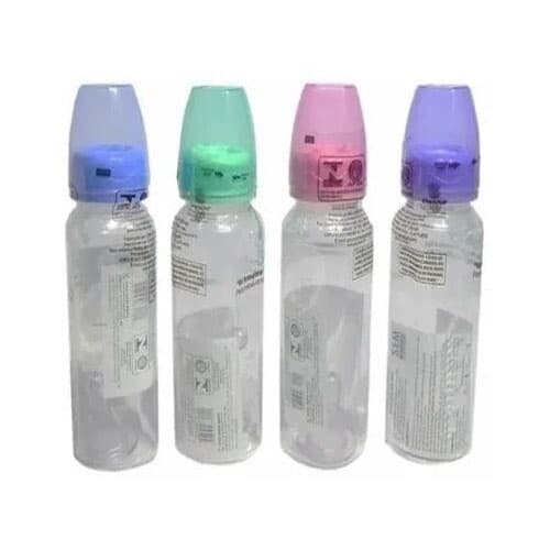 Mamadeira Lisa Com Bico Redondo 240ml New Baby Sem Bisfenol para Amamentação de Bebês e Crianças