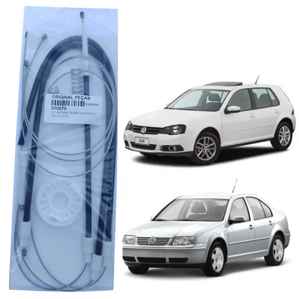 Kit Reparo Máquina Vidro Dianteira Golf Bora 1999 Até 2013