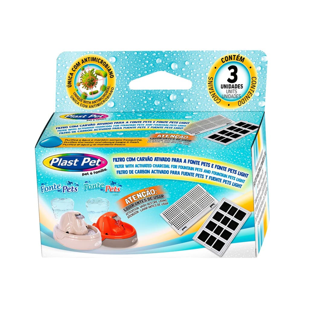Filtro Fonte Plast Pet Com 3 Unidades