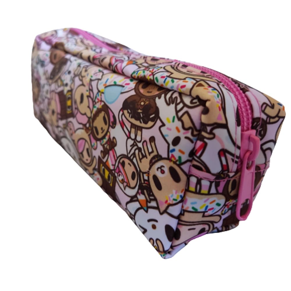 Estojo Escolar  tokidoki um compartimento rosa Estampado Lindo