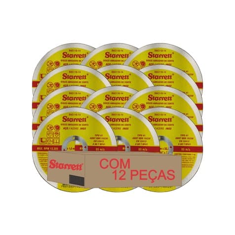 Disco Corte Inox 4.1/2 115mm 12 Peças Starrett