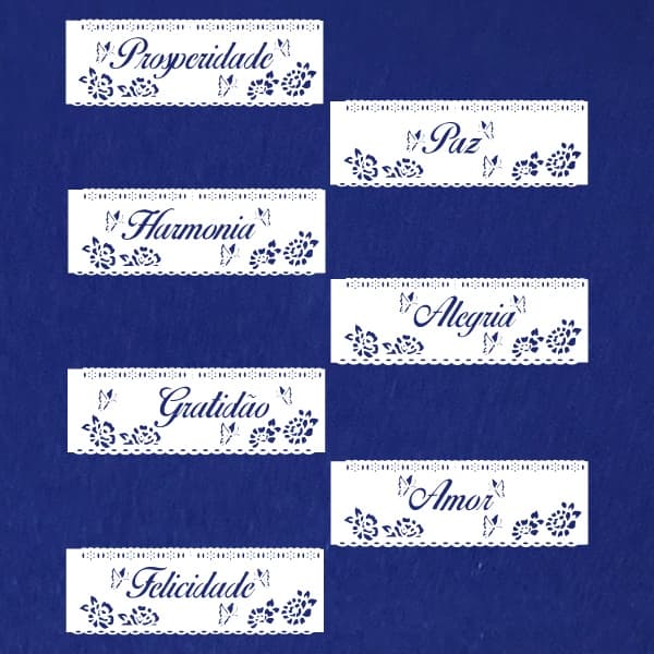 Stencil para Pintura Palavras Positivas 10x30cm