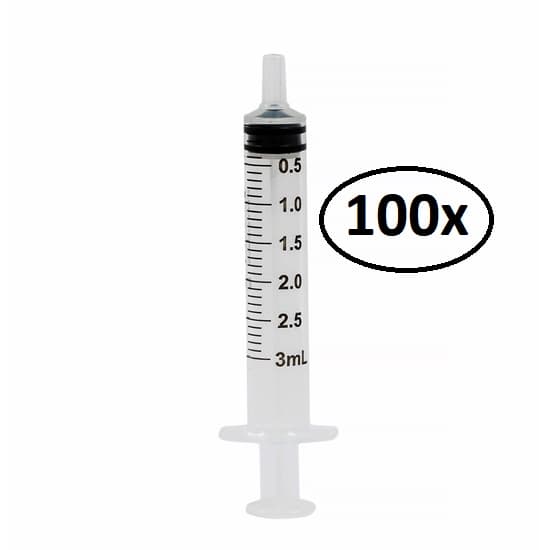 100 unidades Seringa de 3 ML Bico Slip (Bico Liso) Anvisa / Inmetro - Melhor Qualidade com Melhor Preço !