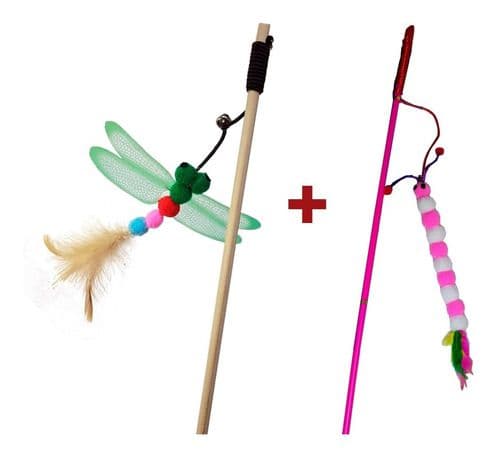 Brinquedos Para Gato Varinha Inseto Guizo P/ Gatos 2 Un