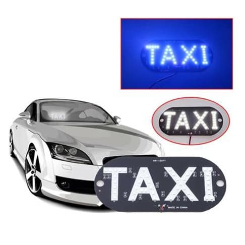 Placa Led de Livre Taxi para Taxistas Motorista de Aplicativos Uber 99 Verde Azul Branca
