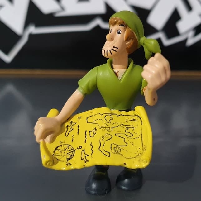Scooby-Doo figura do Salsicha Pirata ano de 2010 ARTICULÁVEL