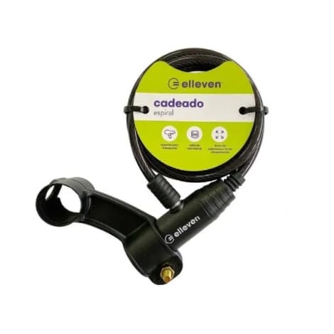 Cadeado Elleven Cabo Aço 1mt X 12mm P/ Bike Moto Chaves