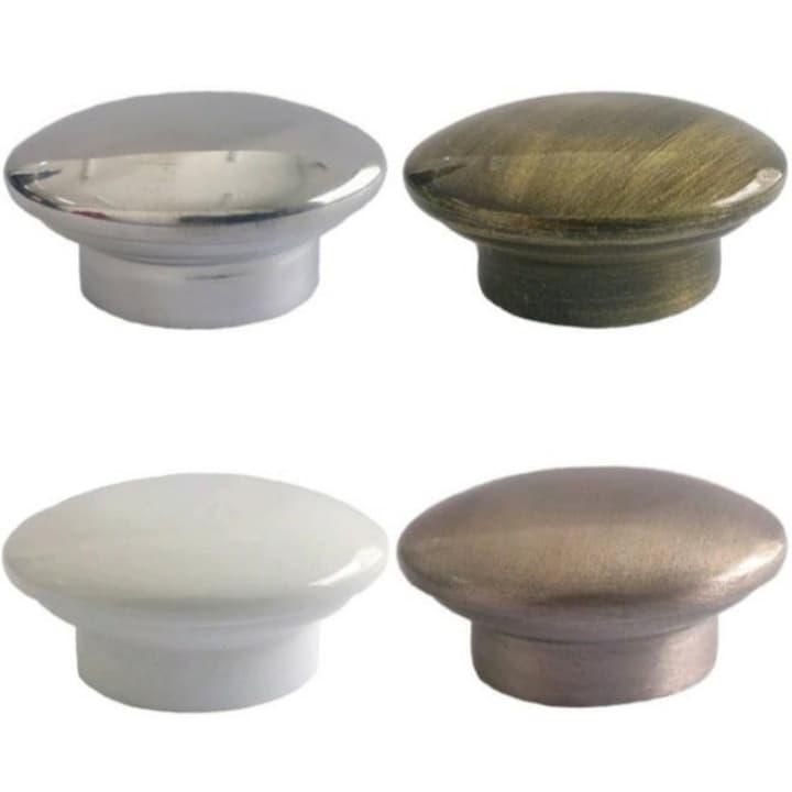 Par de Ponteira para varao de cortina modelo Chata tamanhos 19mm e 28mm