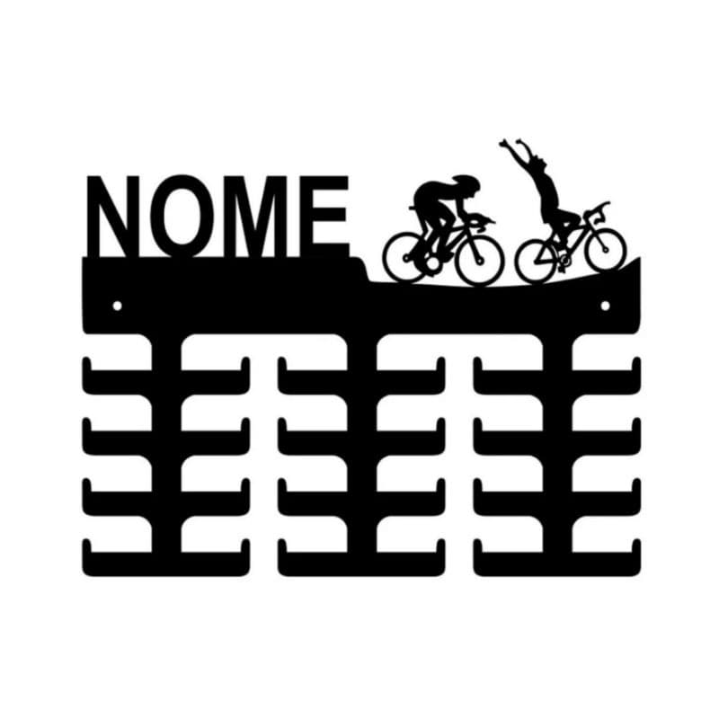 Porta Medalhas Ciclismo MDF 24 medalhas