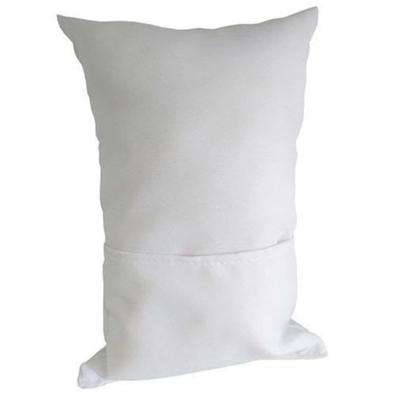 Almofada com bolso 20x30 branca para sublimação 10 unidades