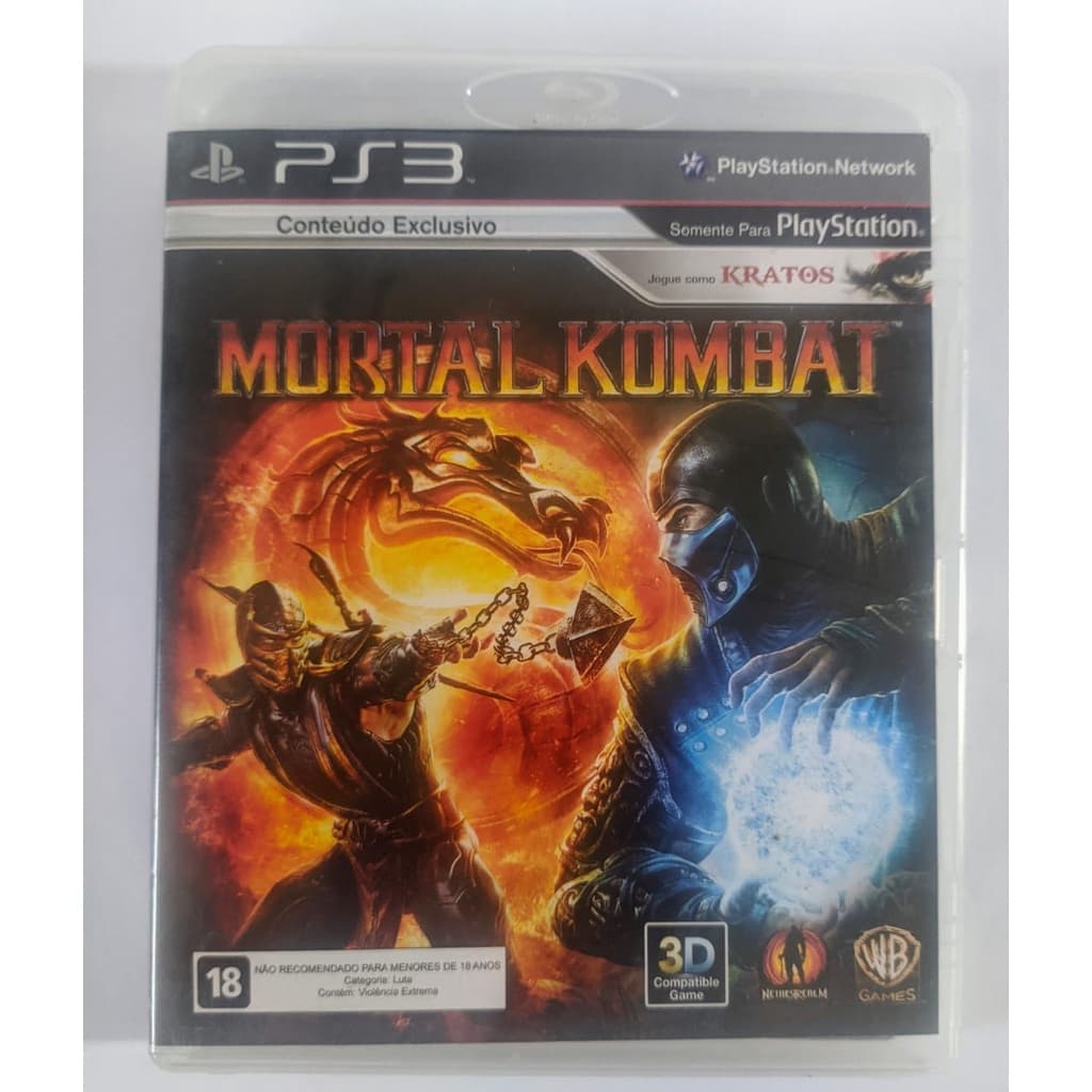 Mortal Kombat Kratos Edition PS3 Mídia Física Pronta Entrega