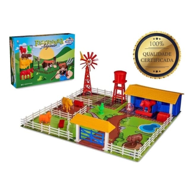 Brinquedo Fazendinha Para Montar Com Animais E Acessórios