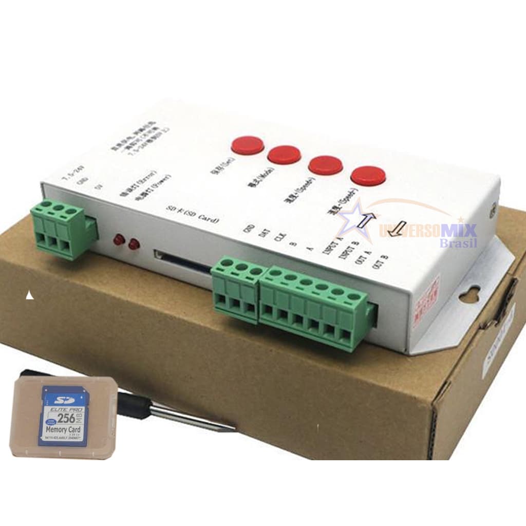 T1000S Cartão Sd Led Controlador Pixel Rgb Controlador Ferramenta