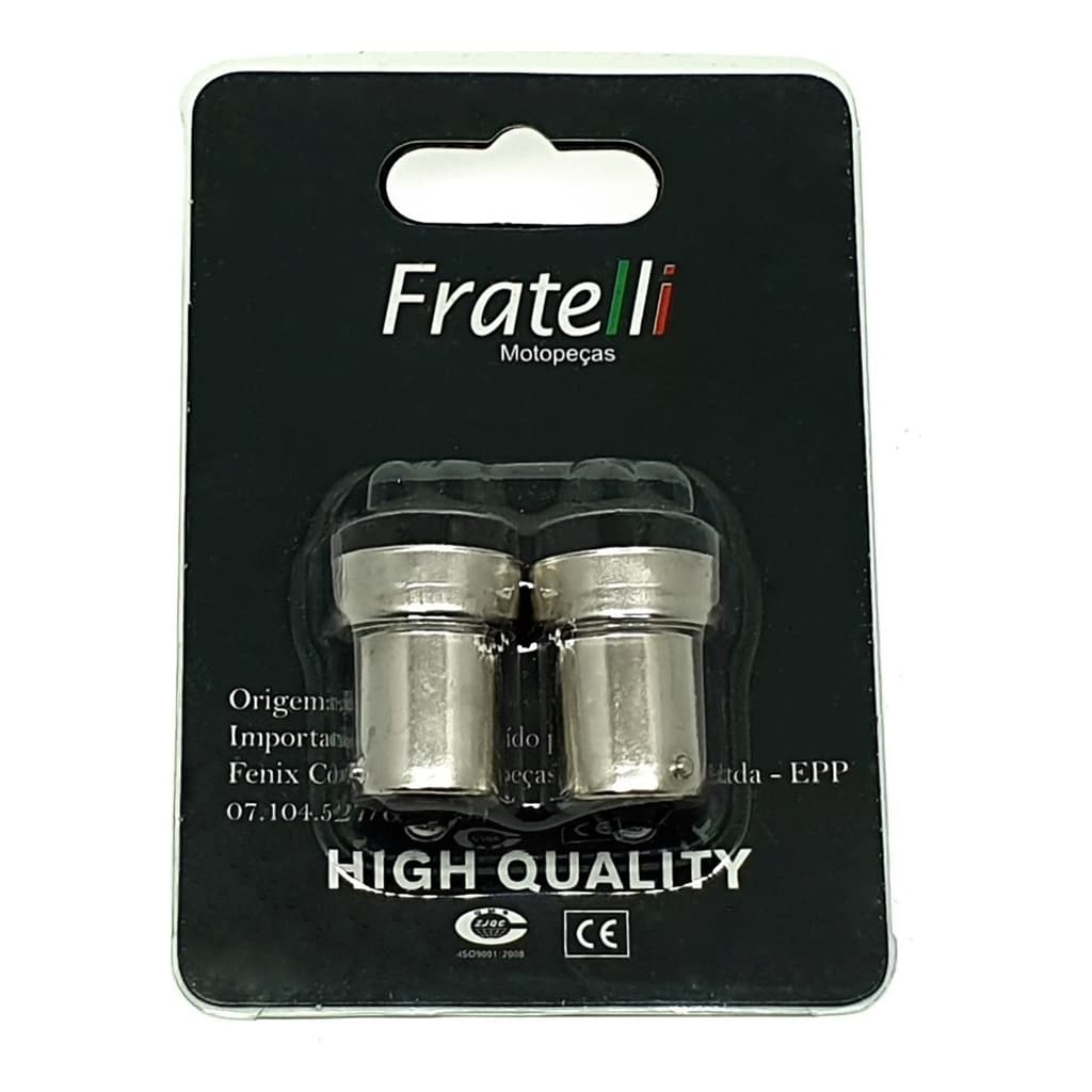Par Lâmpadas 1 Polo Led Pisca Seta Laranja Âmbar 12V Carro Moto Pinos Alinhados Barato