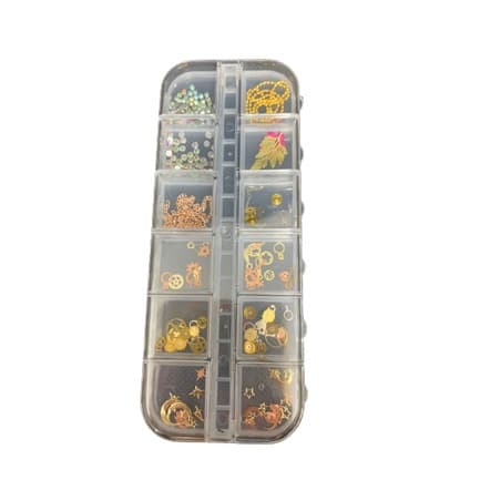 Kit 12 Decoração Para Unhas Madre perola/Fundo do mar Promoção envio sortidos