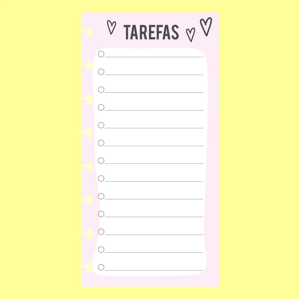 Lista de Tarefas Planejador Diário de Discos Caderno Infinito Inteligente Amor Infinito Cadernos