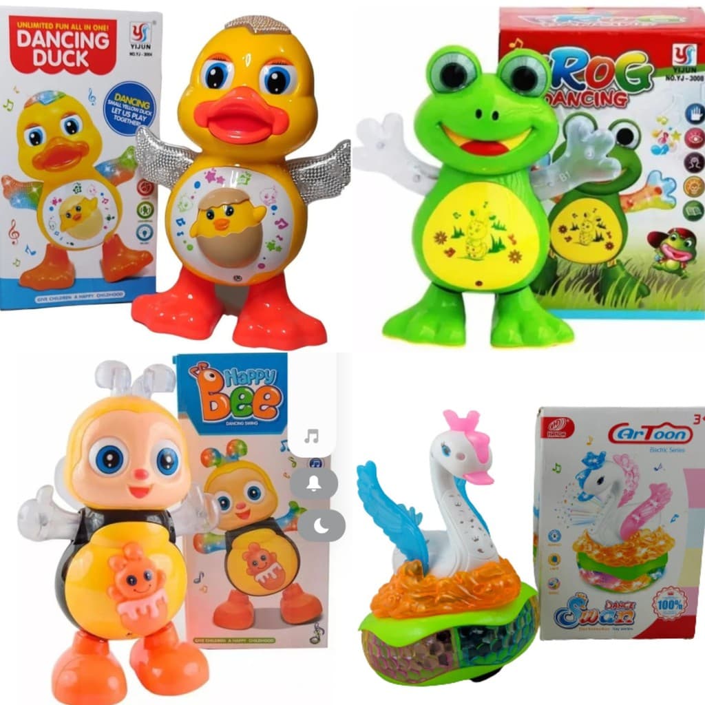 Pato Dançante Brinquedo Musical Dança Anda mexe luz e sons