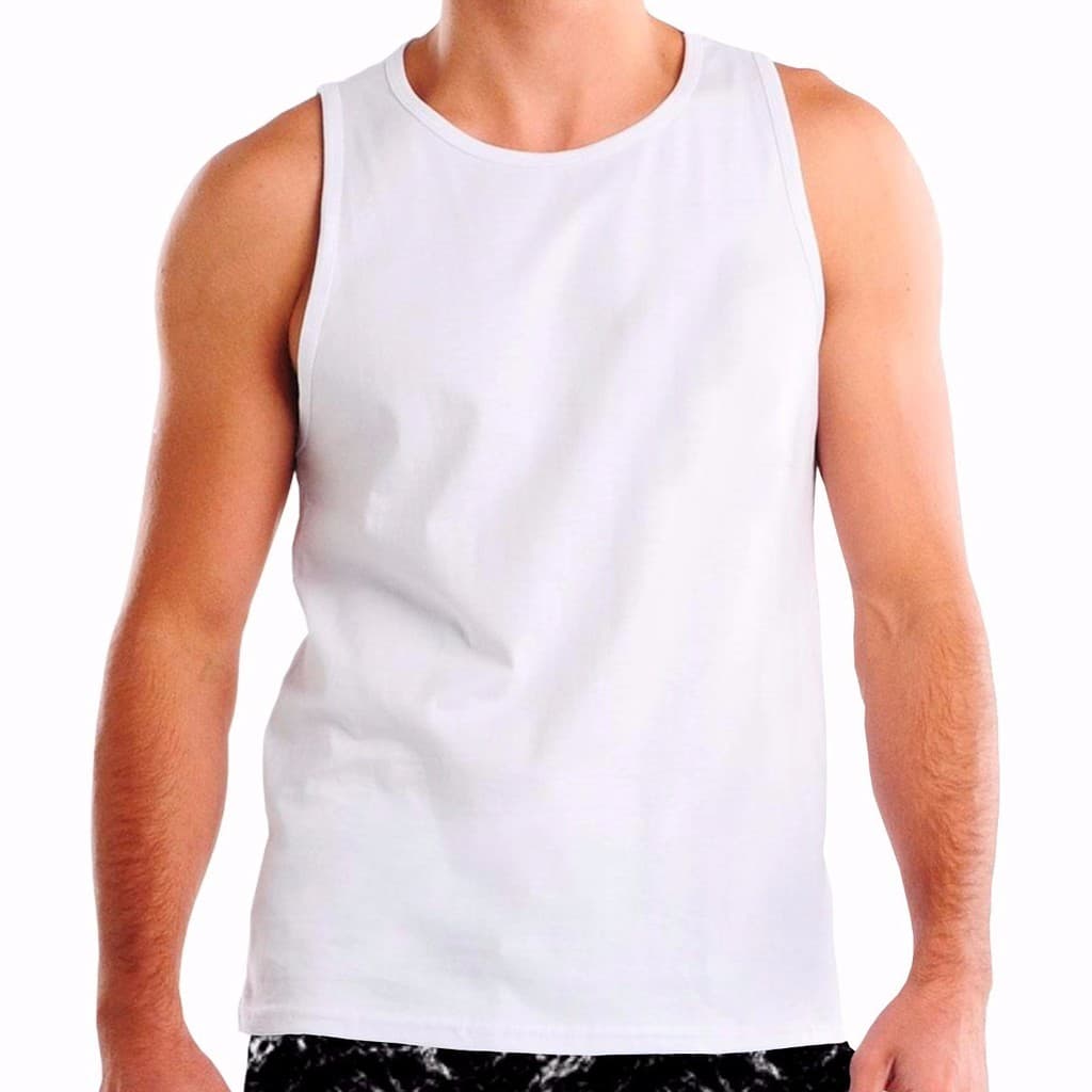Regata Masculina Academia Básica Camiseta Tradicional Super Confortável Verão Masculino Treino