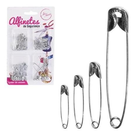 Kit Com 100 Alfinetes De Segurança 4 Modelos Diferentes Promocional