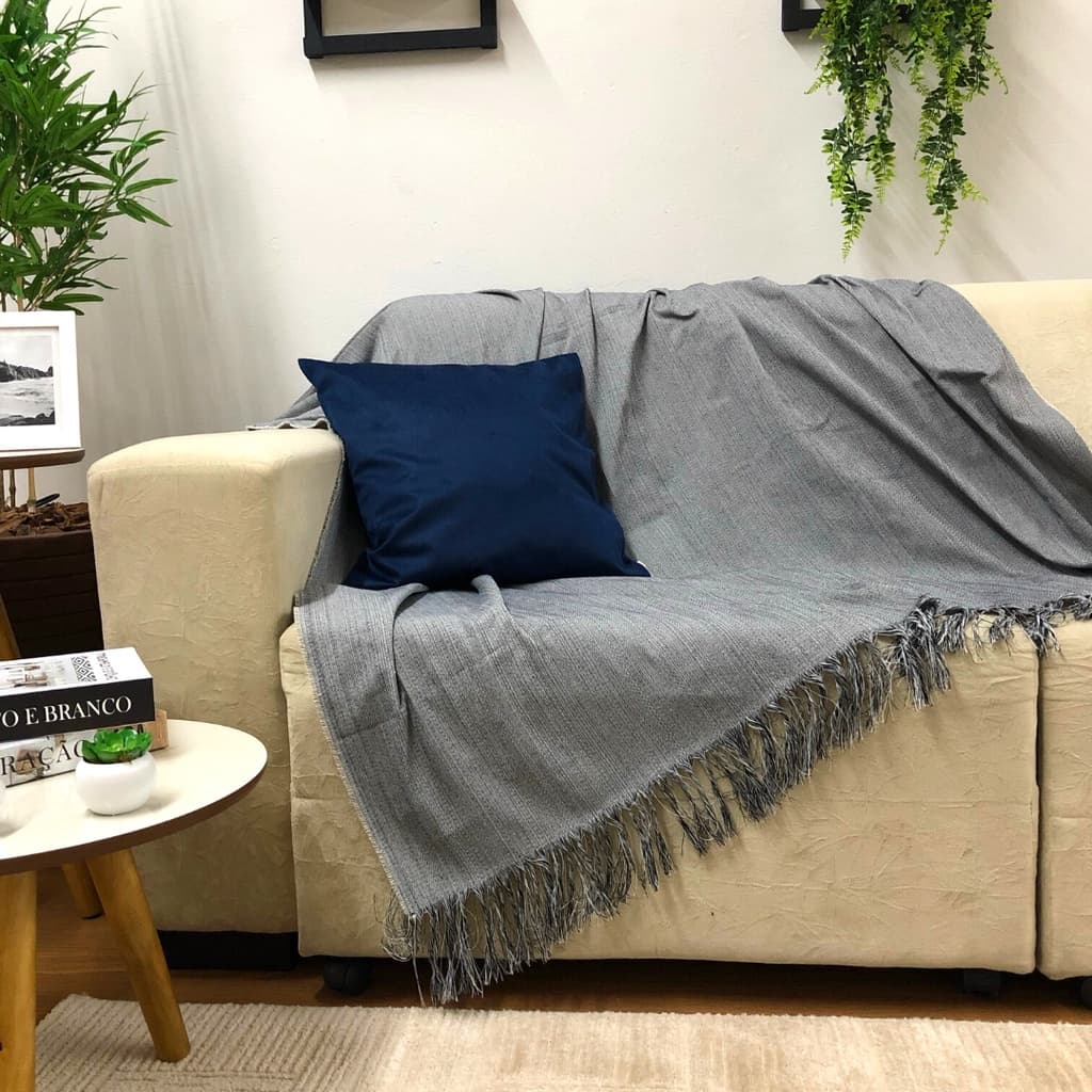 Xale Manta para Sofá Premium 1,40mx2,60m Gigante Decorativa Protetora