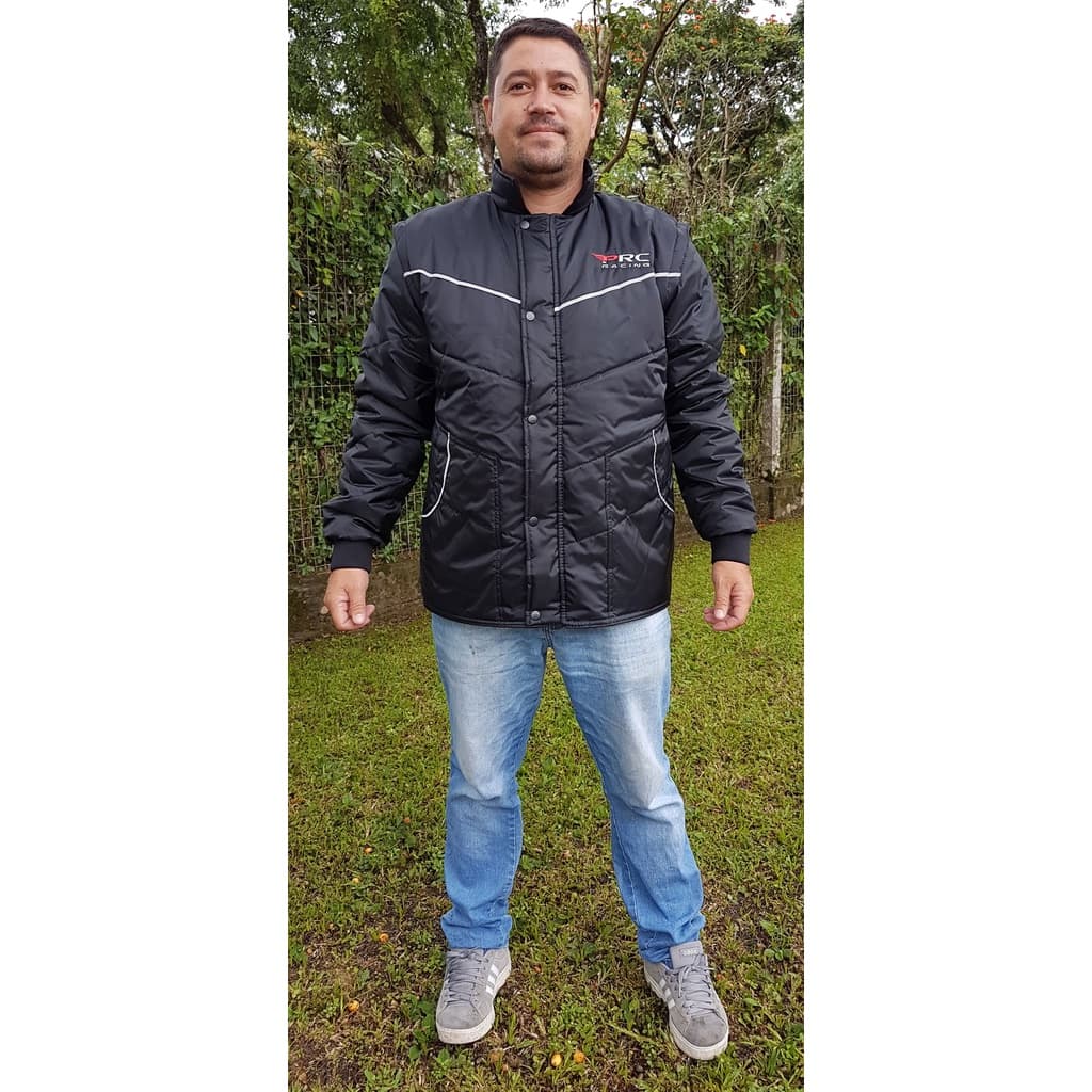 Jaqueta PRC Racing Colete Manga removível Motoqueiro