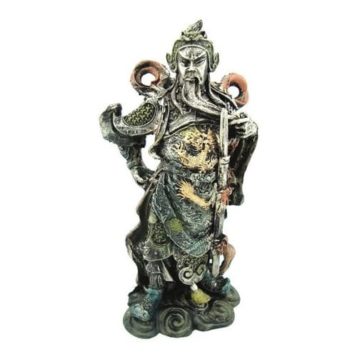 Samurai Chinês Kwan Kong Guerreiro Decoração Em Resina