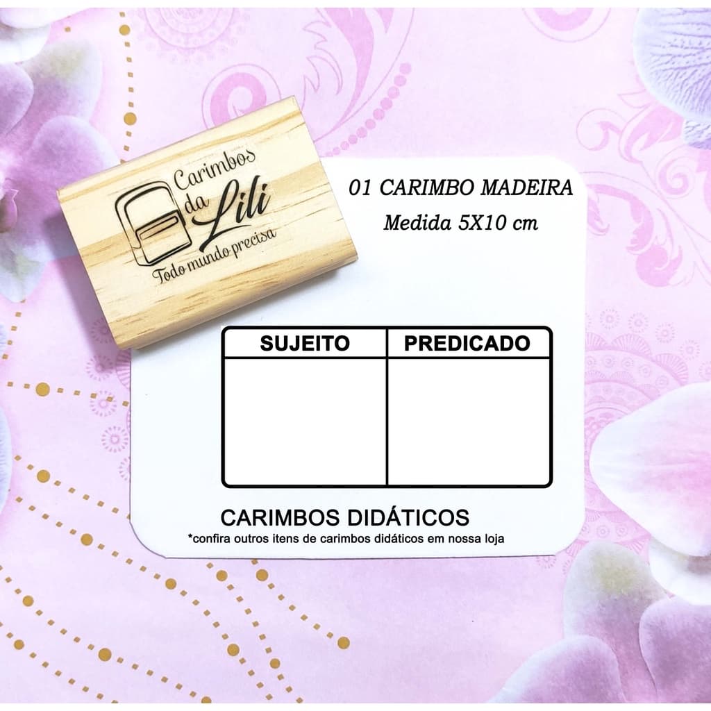 Carimbo Didatico Carimbo pedagógico Carimbo Lingua Portuguesa Sujeito e Predicado