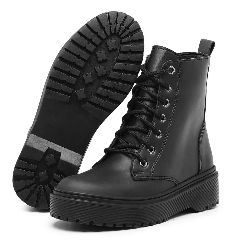 Bota Coturno Feminino Cano Curto Tendência PROMOÇÃO PREÇO DE FABRICA
