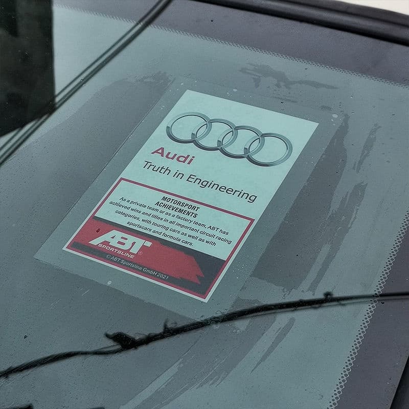 Adesivos Eletroestáticos Para Pára-Brisa Autocolantes Carro Audi Sline A3 A4 A5 A6 A7 A8 Q2 Q3 Q5 Q7 Q8 TT Acessórios