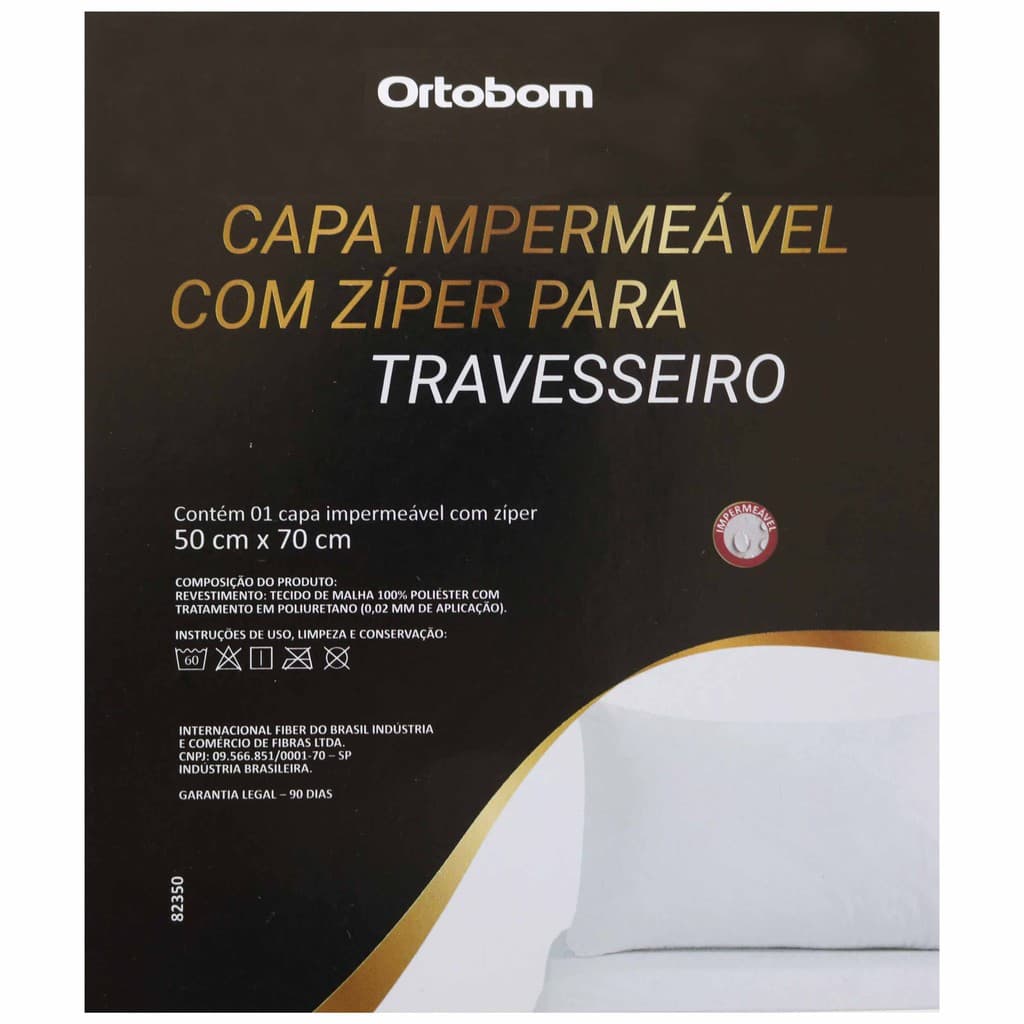 Fronha Capa Travesseiro Impermeável Ortobom Branca