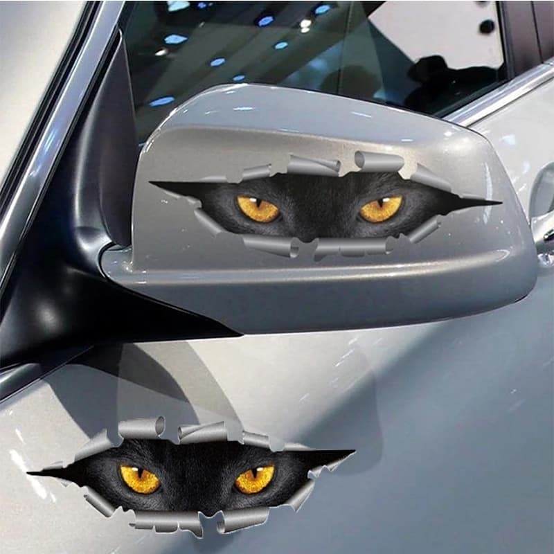 Adesivos De Carro Refletivos 3D Olhos De Gato Engraçado Peeking Monster/Automóvel À Prova D'água Auto-Adesivo Vinil Para Todos Carros