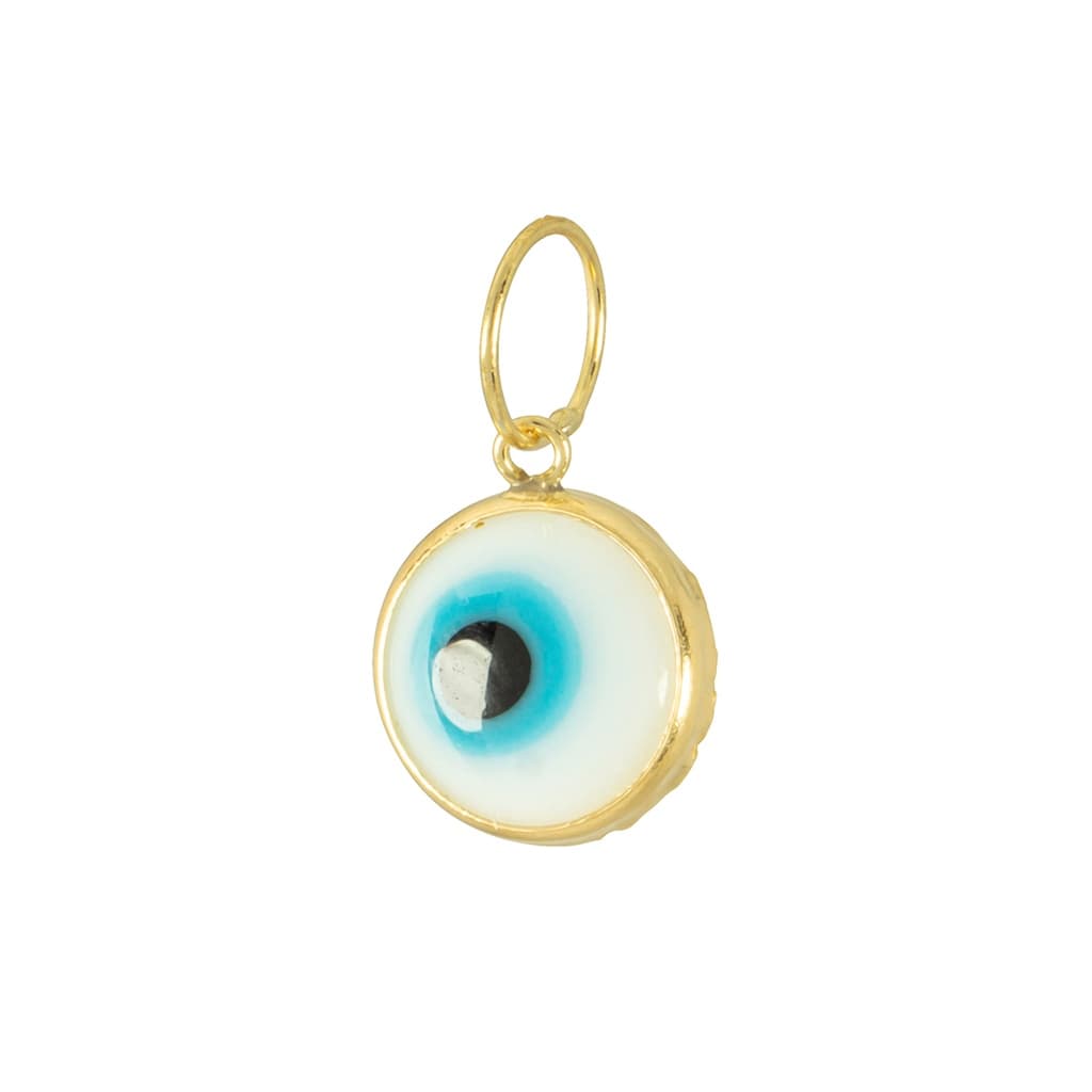 Pingente Ouro 18k Olho Grego Esmaltado