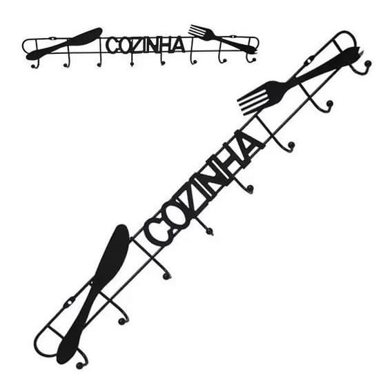Suporte Barra 47cm Para Cozinha Pendurar Utensilios Talheres