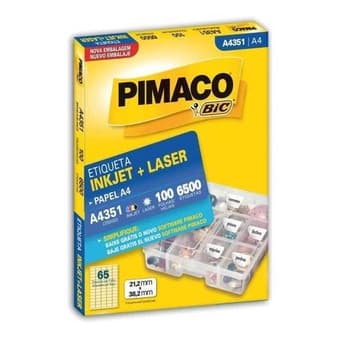 Etiqueta Pimaco A4351 Com 100 Folhas 6500 Unidades Oferta