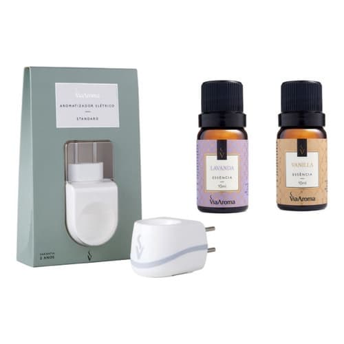 Difusor Elétrico/ Aromatizador Elétrico + 2 Essências  Aromatizantes Via Aroma