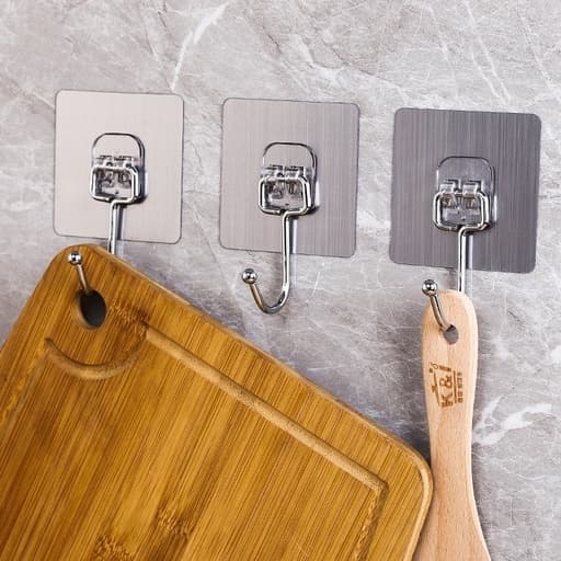 Ganchos Adesivo Parede Super Aderência，Gancho Multi Funcional Autocolante Casa Cozinha Quarto Banheiro Organizado