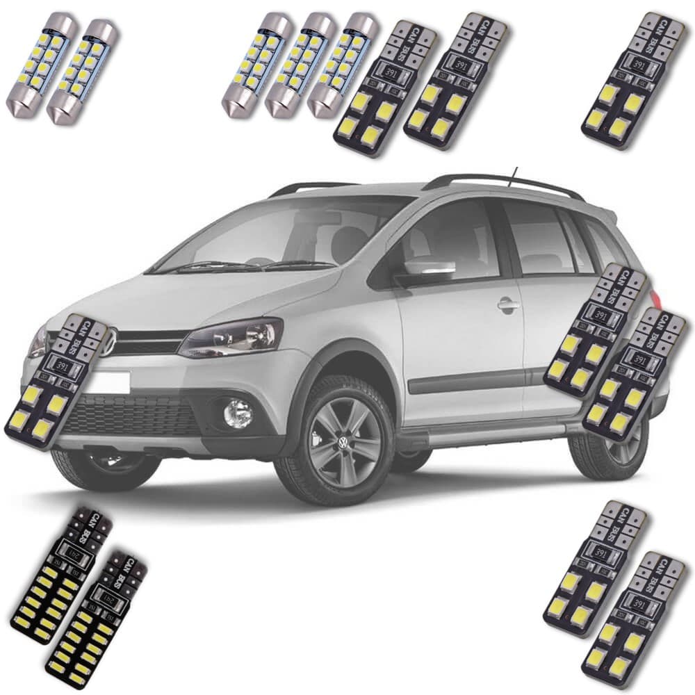 Kit Lâmpadas Led Interna Volkswagen Spacecross 2010 a 2018